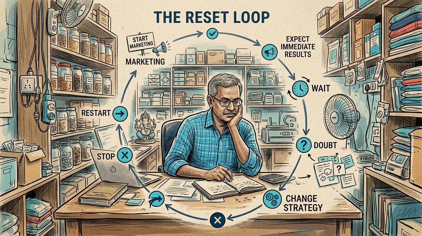 The Restart Trap - starting a new strategy every few weeks without giving it time to work