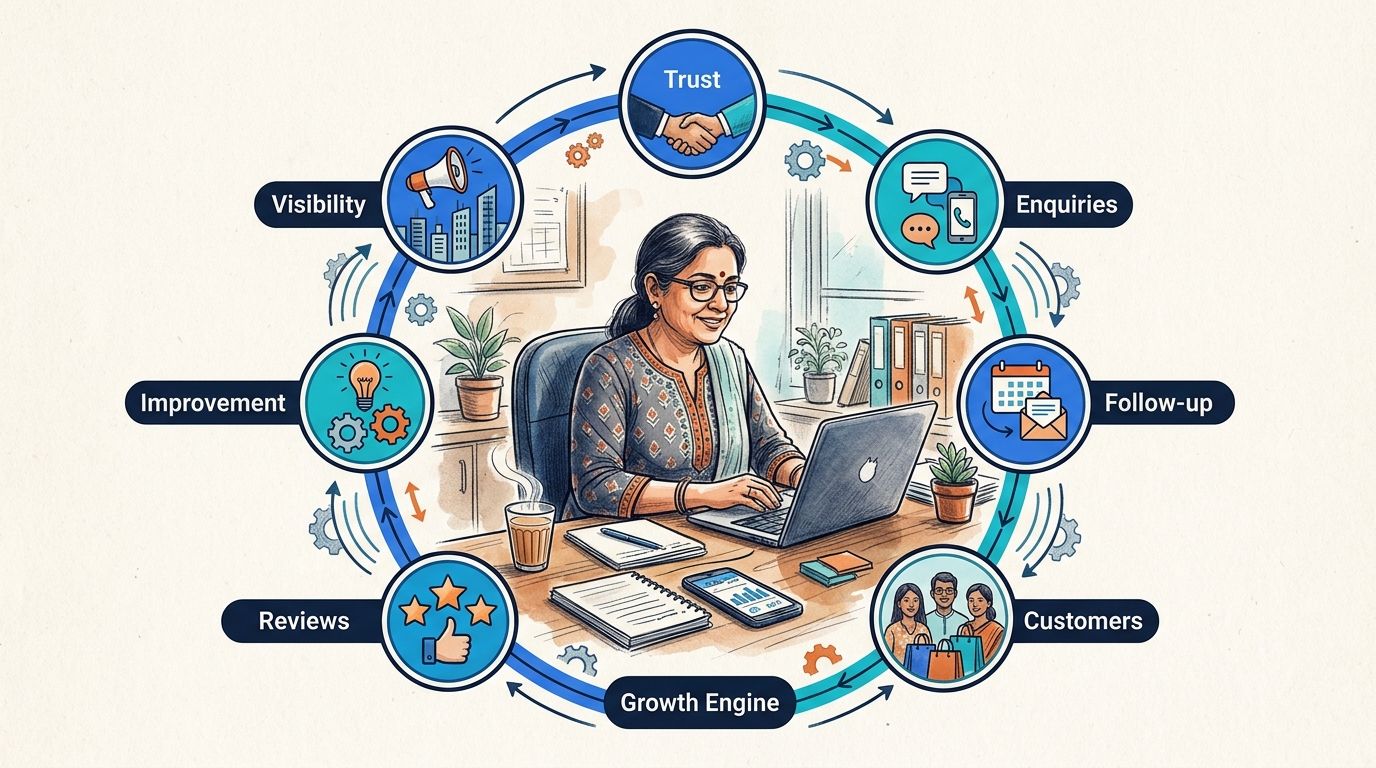 MarsEdge Growth Engine - Connected Visibility, Trust, Enquiries and Follow-up System